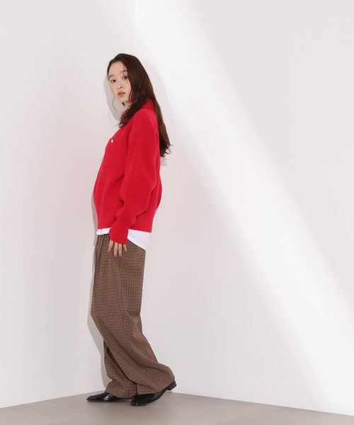 N.（N. Natural Beauty Basic）（エヌエヌナチュラルビューティーベーシック）の「ハーフジップオーバーニット（ニット/セーター・レディース・レッド/ネイビー/ベージュ・ﾌﾘ-）」の7枚目の写真