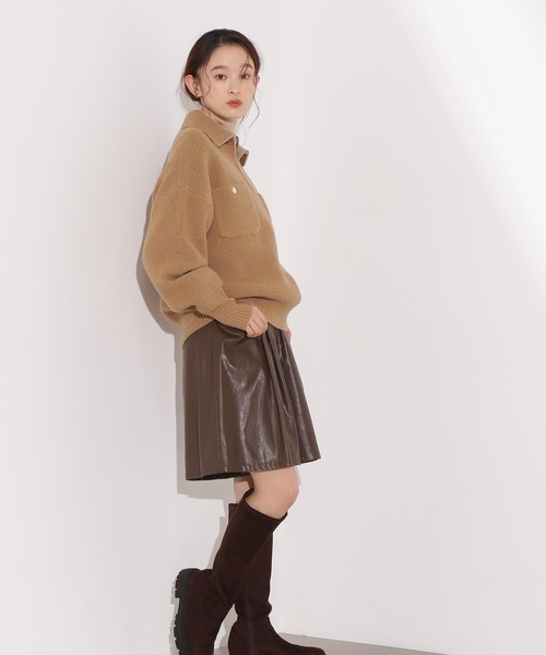 N.（N. Natural Beauty Basic）（エヌエヌナチュラルビューティーベーシック）の「ハーフジップオーバーニット（ニット/セーター・レディース・レッド/ネイビー/ベージュ・ﾌﾘ-）」の20枚目の写真