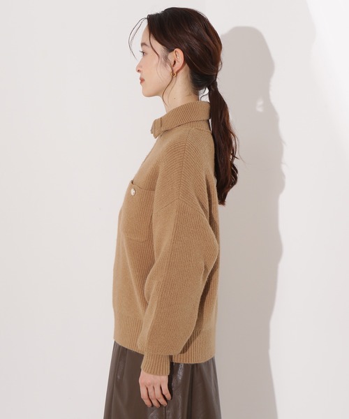 N.（N. Natural Beauty Basic）（エヌエヌナチュラルビューティーベーシック）の「ハーフジップオーバーニット（ニット/セーター・レディース・レッド/ネイビー/ベージュ・ﾌﾘ-）」の22枚目の写真