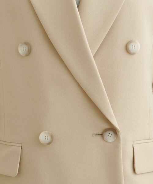Omekashi（オメカシ）の「ダブルテーラードジャケット（テーラードジャケット・レディース・ピンク/ベージュ/チャコールグレー・FREE）」の5枚目の写真