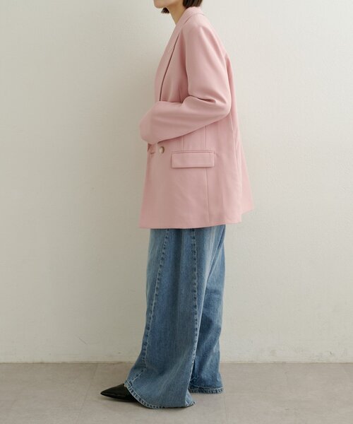 Omekashi（オメカシ）の「ダブルテーラードジャケット（テーラードジャケット・レディース・ピンク/ベージュ/チャコールグレー・FREE）」の19枚目の写真