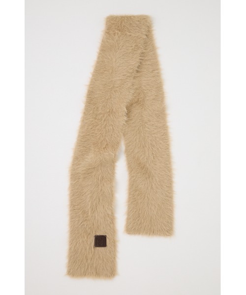 MOUSSY（マウジー）の「FLUFFY KNIT スカーフ（バンダナ/スカーフ・レディース・グレー/ライトブルー/ベージュ・FREE）」の3枚目の写真