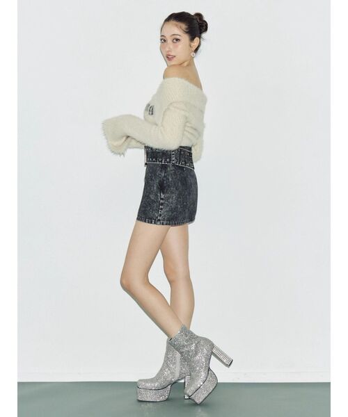 EVRIS（エヴリス）の「タイトワイドベルトミニスカート（スカート・レディース・その他1/ブラック・SMALL/MEDIUM）」の15枚目の写真