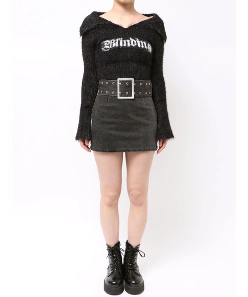 EVRIS（エヴリス）の「タイトワイドベルトミニスカート（スカート・レディース・その他1/ブラック・SMALL/MEDIUM）」の6枚目の写真