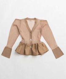 PRANK PROJECT（プランクプロジェクト）の「【Pre-Order】シアーコンビペプラムカーデ   Sheer Combine Peplum Cardigan（その他トップス）」