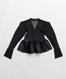 PRANK PROJECT（プランクプロジェクト）の「【Pre-Order】シアーコンビペプラムカーデ / Sheer Combine Peplum Cardigan（その他トップス）」