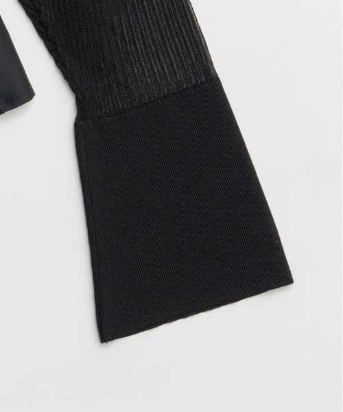 PRANK PROJECT(プランクプロジェクト)の「【Pre-Order】シアーコンビペプラムカーデ / Sheer Combine Peplum Cardigan(その他トップス・レディース・ベージュ/ブラック・FREE)」の9枚目の写真