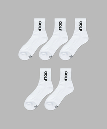 IL-O-GONG-CHIL（イルオゴンチル）の「[5PACK] 1507 アスレチックゴルフポイントソックス _ スノーホワイト（ソックス/靴下）」
