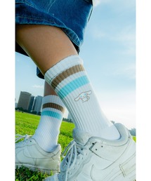 sanrio（サンリオ）の「サンリオキャラクターズ × ホームゲーム [HOMEGAME] - シナモロール 靴下 ソックス [CINNAMOROLL LINE SOCKS HG251713]（ソックス/靴下）」