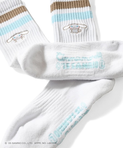 sanrio（サンリオ）の「サンリオキャラクターズ × ホームゲーム [HOMEGAME] - シナモロール 靴下 ソックス [CINNAMOROLL LINE SOCKS HG251713]（ソックス/靴下・レディース・ホワイト・23-25cm）」の3枚目の写真