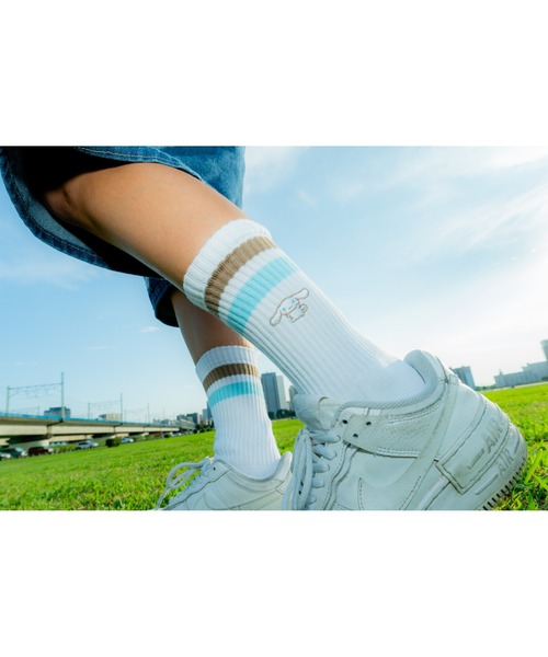 sanrio（サンリオ）の「サンリオキャラクターズ × ホームゲーム [HOMEGAME] - シナモロール 靴下 ソックス [CINNAMOROLL LINE SOCKS HG251713]（ソックス/靴下・レディース・ホワイト・23-25cm）」の5枚目の写真
