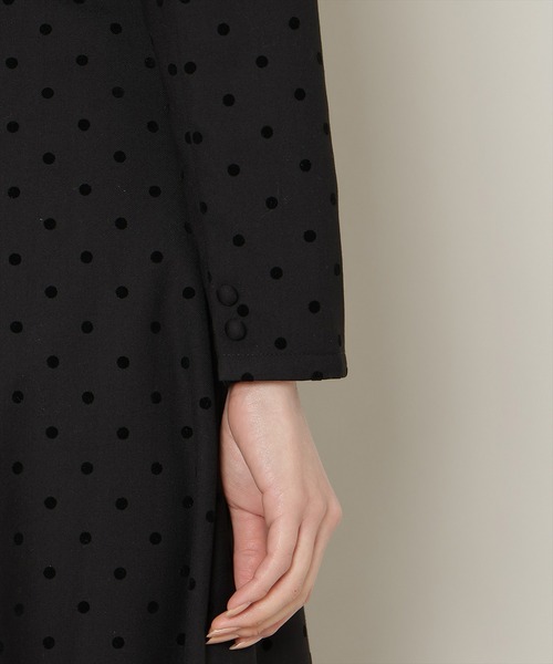 WILLSELECTION（ウィルセレクション）の「ドットフロッキーフレアワンピース（ワンピース・レディース・グレー系その他/ブラック系その他・FREE）」の14枚目の写真