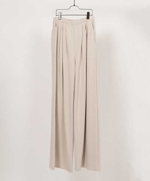 KEISUKEYOSHIDA（ケイスケヨシダ）の「Tuck Sweat Trousers（スウェットパンツ・レディース・ブラック/ベージュ・M/L）」の14枚目の写真