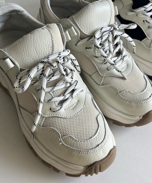 merrylatte（メリーラテ）の「厚底P-sneakerスニーカー【Primaras】（スニーカー・レディース・ホワイト・S/M/L）」の3枚目の写真