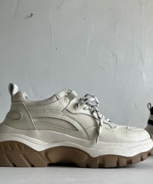 merrylatte（メリーラテ）の「厚底P-sneakerスニーカー【Primaras】（スニーカー・レディース・ホワイト・S/M/L）」の9枚目の写真