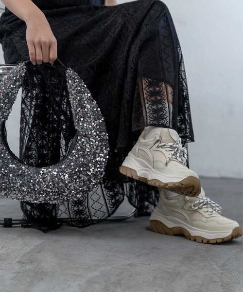 merrylatte（メリーラテ）の「厚底P-sneakerスニーカー【Primaras】（スニーカー・レディース・ホワイト・S/M/L）」の10枚目の写真