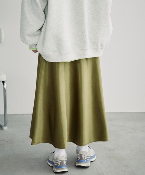 Auntie Rosa Holiday(アンティローザホリデー)の「ヴィンテージサテンフレアスカート(スカート・レディース・ブラック/グリーン/ブラウン/グレー・FREE)」の9枚目の写真