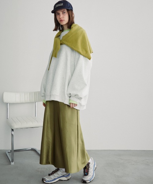 Auntie Rosa Holiday(アンティローザホリデー)の「ヴィンテージサテンフレアスカート(スカート・レディース・ブラック/グリーン/ブラウン/グレー・FREE)」の12枚目の写真