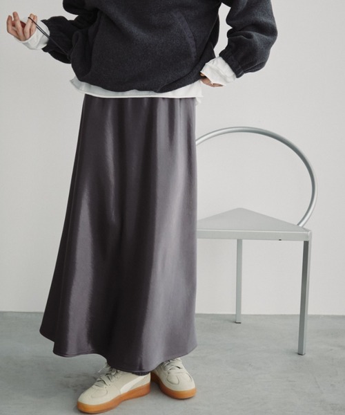 Auntie Rosa Holiday(アンティローザホリデー)の「ヴィンテージサテンフレアスカート(スカート・レディース・ブラック/グリーン/ブラウン/グレー・FREE)」の18枚目の写真