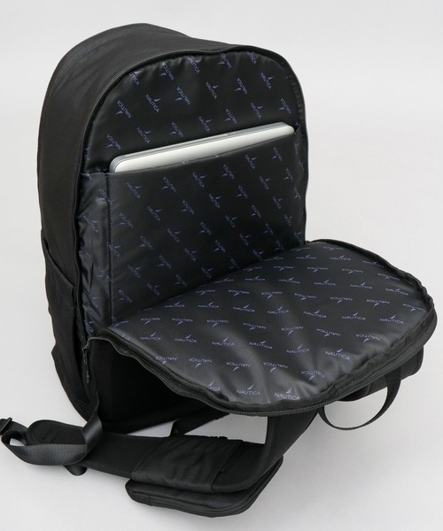 NAUTICA(ノーティカ)の「8ポケット 大容量 ミリタリー デイパック バックパック ミニポーチ付き A4・PC収納対応(バックパック/リュック・メンズ・ブラック・FREE)」の9枚目の写真