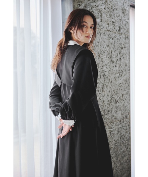 niana（ニアナ）の「レイヤードシャツワンピース 2点セット スーツ ビスチェ レディース フォーマル セレモニー 入学式 卒業式 成人式 七五三 お宮参り ママ（スーツスカート・レディース・チャコール/ブラック/ブルーグレー・S/M）」の7枚目の写真