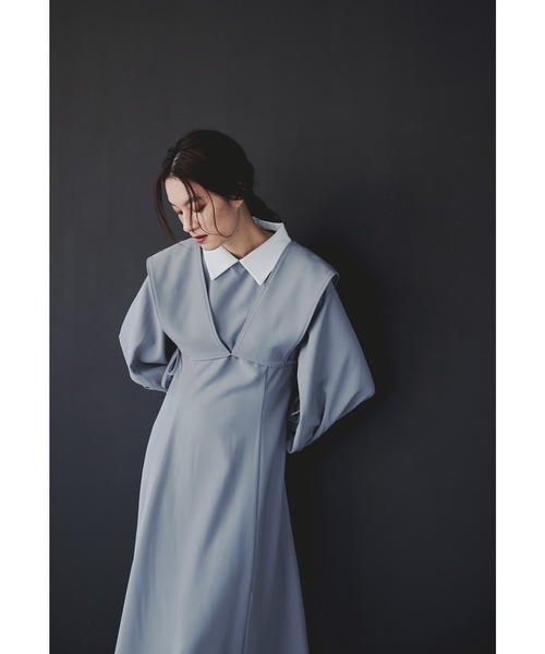 niana（ニアナ）の「レイヤードシャツワンピース 2点セット スーツ ビスチェ レディース フォーマル セレモニー 入学式 卒業式 成人式 七五三 お宮参り ママ（スーツスカート・レディース・チャコール/ブラック/ブルーグレー・S/M）」の12枚目の写真