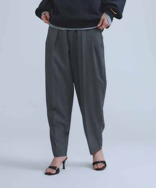 Chaos（カオス）の「Chaos(カオス)/ ラニールタックパンツ（スラックス・レディース・トップグレー/ネイビー・36/38）」の6枚目の写真