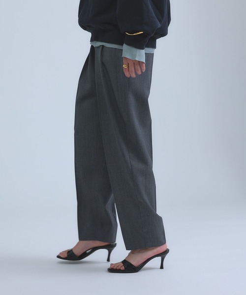 Chaos（カオス）の「Chaos(カオス)/ ラニールタックパンツ（スラックス・レディース・トップグレー/ネイビー・36/38）」の7枚目の写真