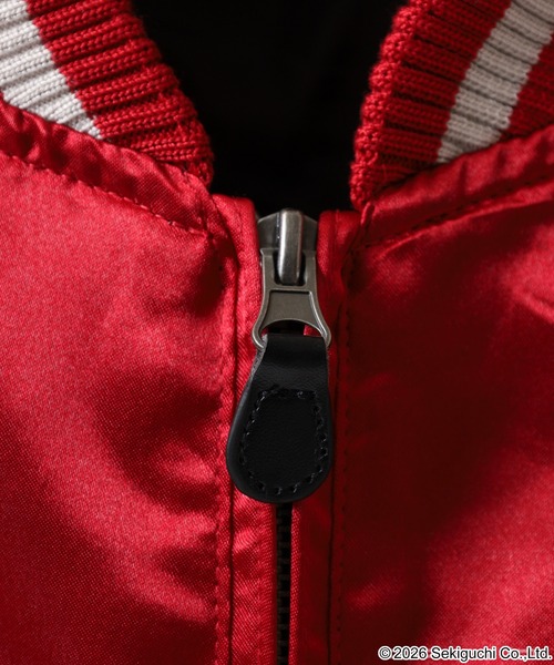 FUNALIVE（ファンアライブ）の「モンチッチ刺繍スカジャン（スカジャン・レディース・ブラック×シルバー/レッド系その他・M/L/LL）」の12枚目の写真