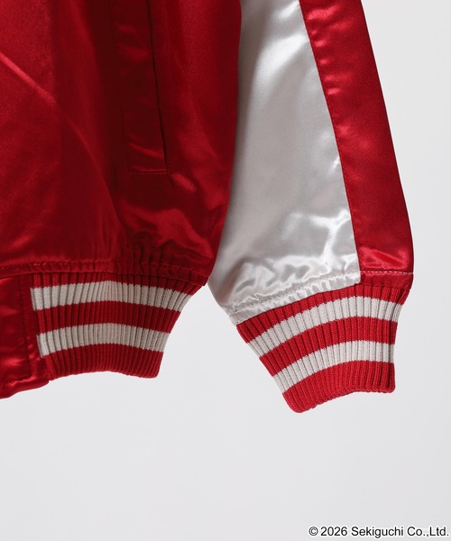 FUNALIVE（ファンアライブ）の「モンチッチ刺繍スカジャン（スカジャン・レディース・ブラック×シルバー/レッド系その他・M/L/LL）」の8枚目の写真