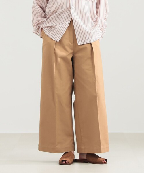 Demi-Luxe BEAMS(デミルクス ビームス)の「タック チノ ワイドパンツ(チノパンツ・レディース・オフホワイト/ベージュ・36/38)」の16枚目の写真