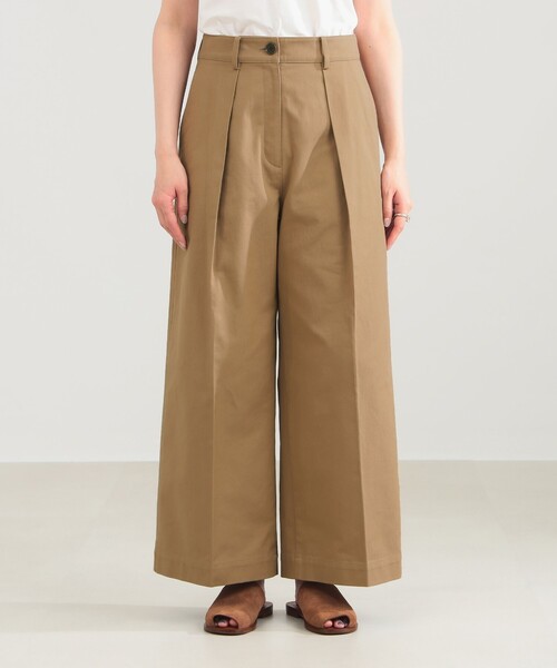 Demi-Luxe BEAMS(デミルクス ビームス)の「タック チノ ワイドパンツ(チノパンツ・レディース・オフホワイト/ベージュ・36/38)」の19枚目の写真