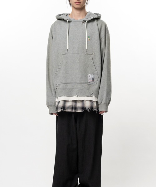 Maison MIHARA YASUHIRO（メゾンミハラヤスヒロ）の「Triple Layered Hoodie（スウェット・メンズ・ブラック・44/46）」の2枚目の写真