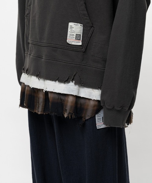 Maison MIHARA YASUHIRO（メゾンミハラヤスヒロ）の「Triple Layered Hoodie（スウェット・メンズ・ブラック・44/46）」の11枚目の写真