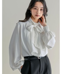 シャツ/ブラウス（ホワイト/白色系・リボン）ファッション通販 - ZOZOTOWN