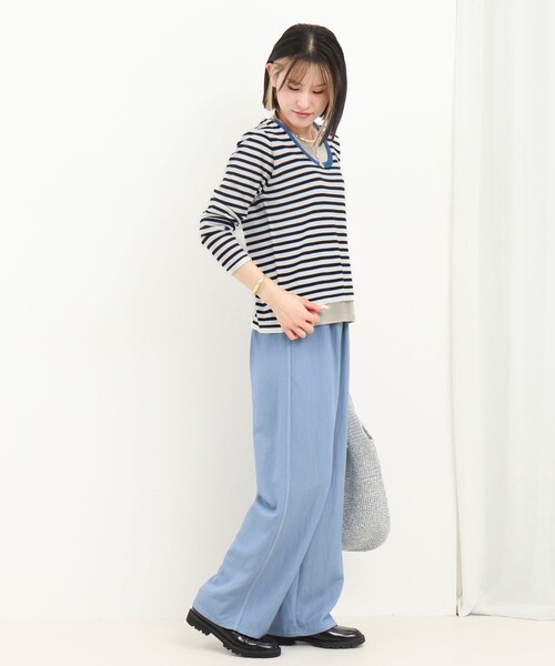 NOLLEY’S（ノーリーズ）の「レイヤード風ニットプルオーバー（ニット/セーター・レディース・グレー系その他/ホワイト系その他・38）」の3枚目の写真