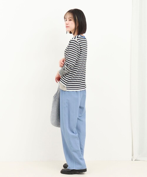 NOLLEY’S（ノーリーズ）の「レイヤード風ニットプルオーバー（ニット/セーター・レディース・グレー系その他/ホワイト系その他・38）」の5枚目の写真