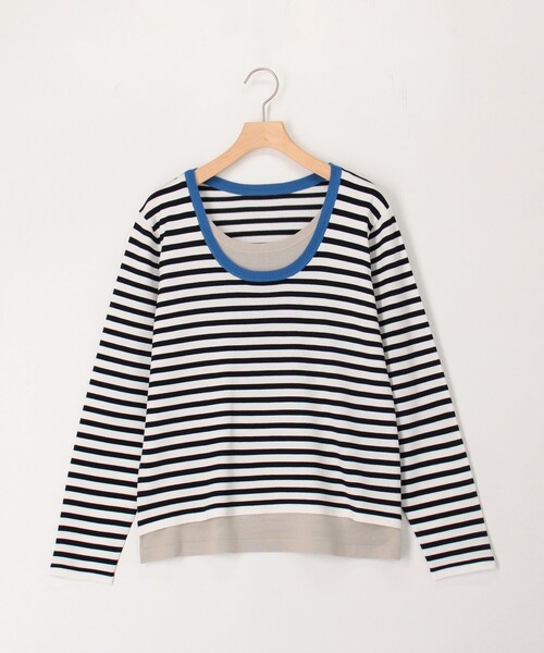 NOLLEY’S（ノーリーズ）の「レイヤード風ニットプルオーバー（ニット/セーター・レディース・グレー系その他/ホワイト系その他・38）」の18枚目の写真