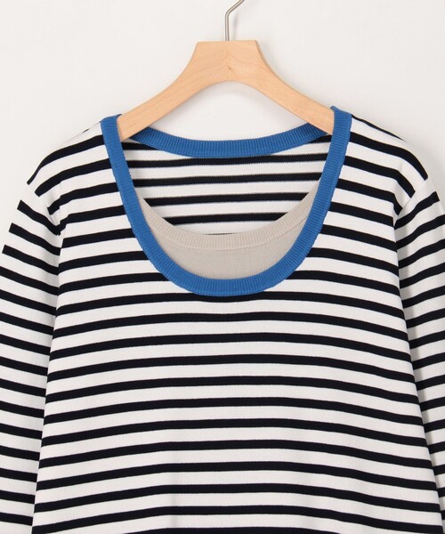 NOLLEY’S（ノーリーズ）の「レイヤード風ニットプルオーバー（ニット/セーター・レディース・グレー系その他/ホワイト系その他・38）」の19枚目の写真