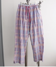 MUUNAA（ムウナ）の「シアーフリンジチェックロングパンツ（その他パンツ）」