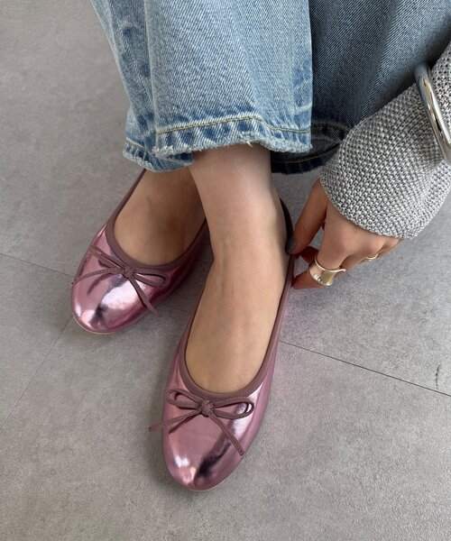 DouDou（ドゥドゥ）の「ラウンドフラットパンプス（その他シューズ・レディース・ピンク/ベージュ/ブラック/シルバー・23cm/23.5cm/24cm/24.5cm）」の17枚目の写真