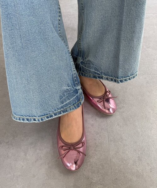 DouDou（ドゥドゥ）の「ラウンドフラットパンプス（その他シューズ・レディース・ピンク/ベージュ/ブラック/シルバー・23cm/23.5cm/24cm/24.5cm）」の18枚目の写真