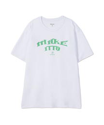 MAKEITTO（メイキット）の「[BLACK LETTER]CREW NECK TEE_WHITE（Tシャツ/カットソー）」