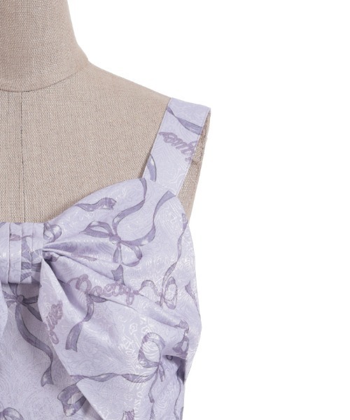 リボン柄ドールジャンスカ（ジャンパースカート）｜axes femme