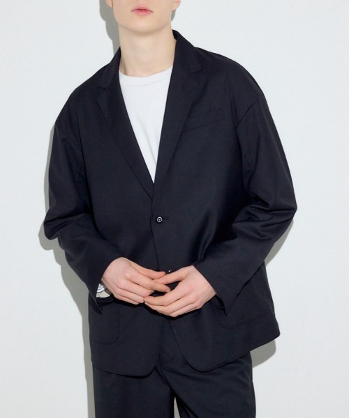 AZUL by moussy(アズールバイマウジー)の「【セットアップ対応】テーラードジャケット 春服 秋服(テーラードジャケット・メンズ・ブラック/ダークネイビー・SMALL/LARGE/MEDIUM)」の2枚目の写真