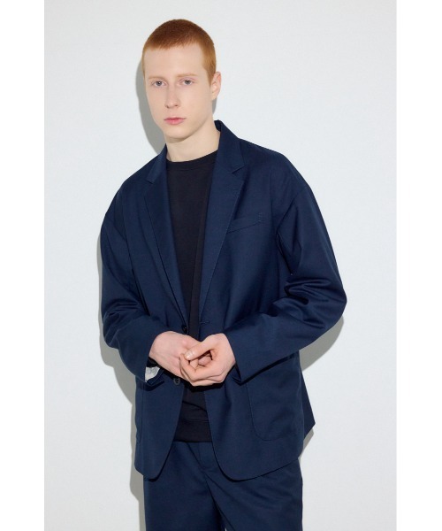 AZUL by moussy(アズールバイマウジー)の「【セットアップ対応】テーラードジャケット 春服 秋服(テーラードジャケット・メンズ・ブラック/ダークネイビー・SMALL/LARGE/MEDIUM)」の18枚目の写真
