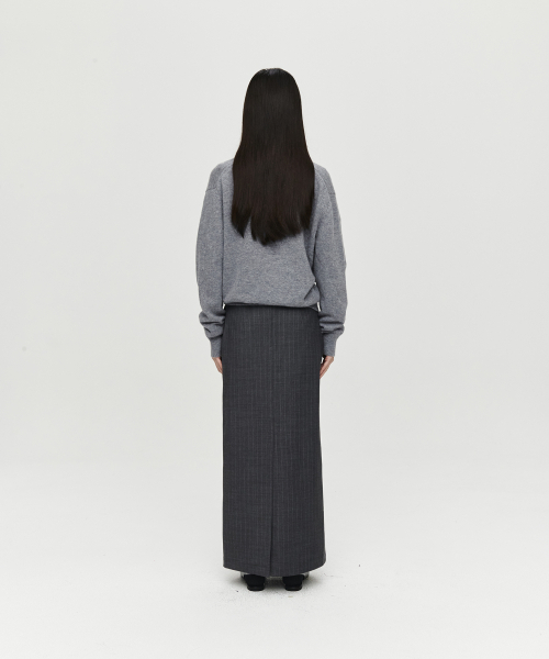 HEUTE(ホイテ)の「CLASSIC STRIPE SKIRT (CHARCOAL)(スカート・レディース・チャコール・FREE)」の4枚目の写真