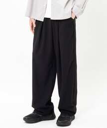 ワンタックワイドバンディングスラックス black