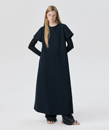 WNDERKAMMER（ブンダーカンマー）の「ショートスリーブポンテドレス_ブラック（ワンピース）」