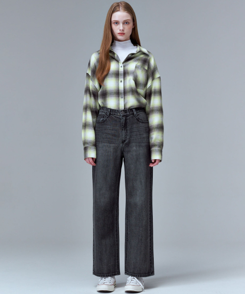 MALOUPE（マロップ）の「9147 オールブラシヴィンテージデニム (ブラック)（デニムパンツ・レディース・ブラック・FREE）」の4枚目の写真